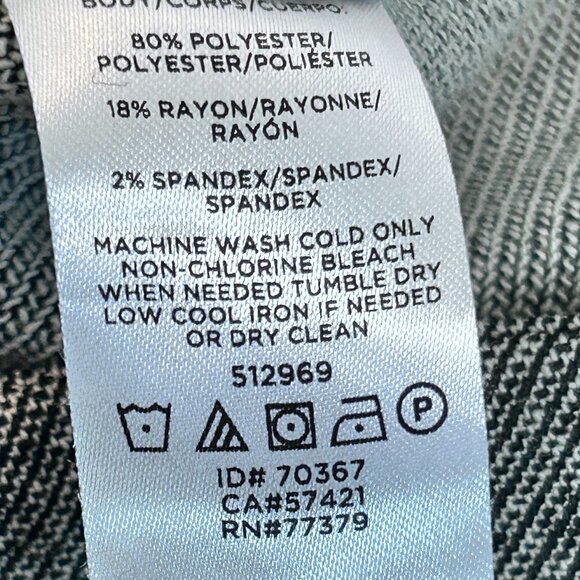 Ann Taylor Factory Wide Leg Women's Size 12 Cropped Pants Blk & White Work Wear - Picture 5 of 9